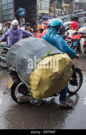 Motorräder sind das wichtigste Transportmittel in Vietnam. Stockfoto