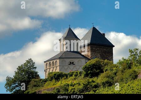 Späten romanische Kapelle Matthias über Kobern-Gondorf am Fluss Mosel Rheinland-Pfalz Deutschland Europa Stockfoto