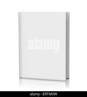 Leere weiße buchen Hardcover - isoliert auf weißem Hintergrund Stockfoto