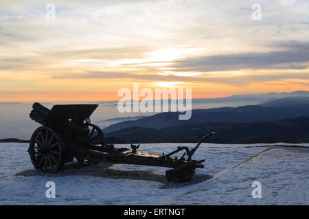 Kanone vom Monte Grappa ersten Weltkrieg memorial Stockfoto