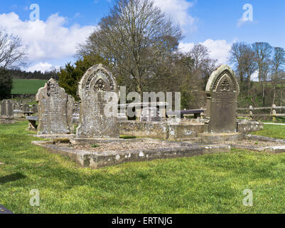 dh Bolton Abtei WHARFEDALE NORTH YORKSHIRE Wharfedale Yorkshire Dales Friedhof Stockfoto