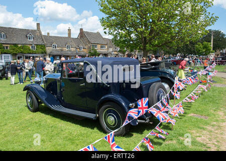 Oldtimer-Show in den Cotswolds. Broadway, Worcestershire, England Stockfoto