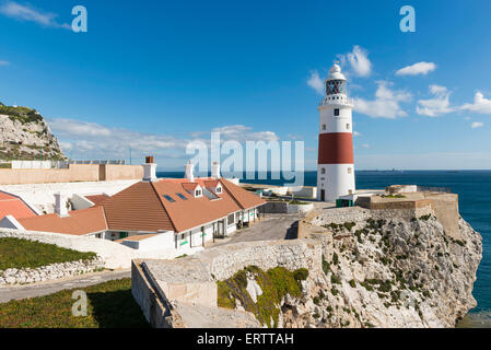 Europa Point Leuchtturm am südlichen die meisten Punkt von Gibraltar in Europa Stockfoto