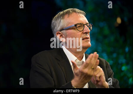 Politischer Philosoph John Gray, Autor und akademischen sprechen auf der Bühne Hay Festival 2015 Stockfoto