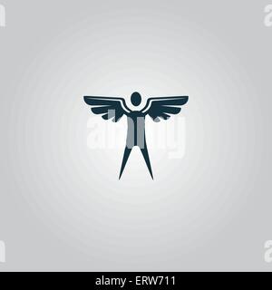 Geflügelter Mann. Vektor Stock Vektor