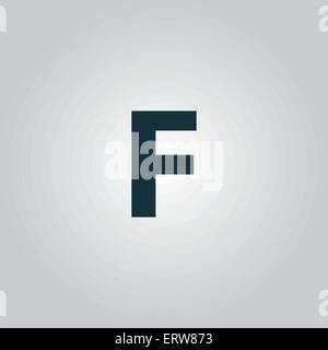 Buchstabe F Vektor flache icon Stock Vektor