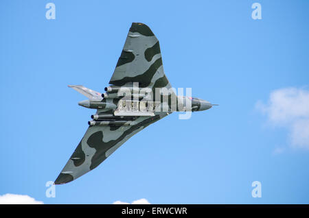 XH558 - RAF letzten flying Vulcan Deltaflügel Bomber. Stockfoto