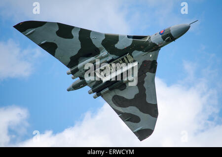 XH558 - RAF letzten flying Vulcan Deltaflügel Bomber. Stockfoto