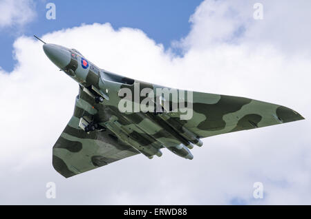 XH558 - RAF letzten flying Vulcan Deltaflügel Bomber. Stockfoto