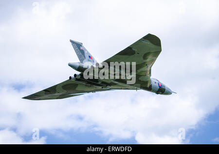 XH558 - RAF letzten flying Vulcan Deltaflügel Bomber. Stockfoto