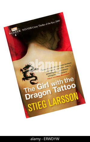 Die Girl With the Dragon Tattoo, der erste Band in der Millennium-Trilogie von Stieg Larsson. Stockfoto