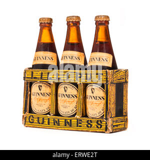 Satz von Vintage Lilliput Guinness stout Miniflaschen. Stockfoto