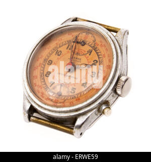 Jahrgang 1940 Schweizer Chronograph Armbanduhr von Pierce. Stockfoto