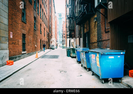 Gasse in der Innenstadt von Pittsburgh, Pennsylvania. Stockfoto