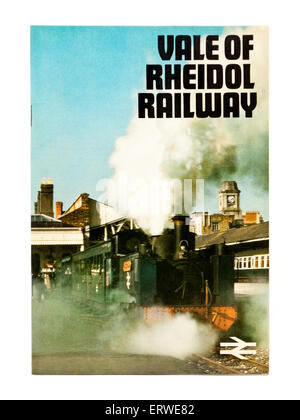 Touristische Broschüre für das Vale of Rheidol Railway (Walisisch: Rheilffordd Cwm Rheidol). Stockfoto