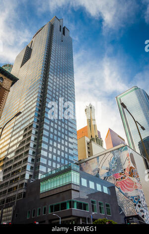 Wolkenkratzer im Financial District, in der Innenstadt von Los Angeles, Kalifornien. Stockfoto