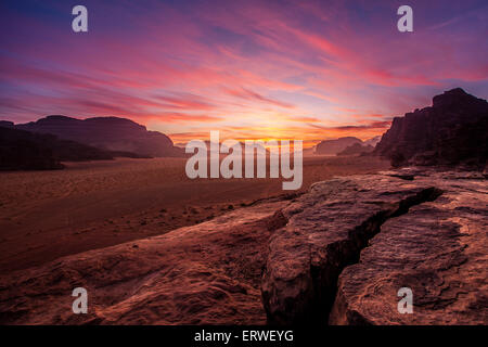 Wadi Rum Wüste, Jordanien Stockfoto