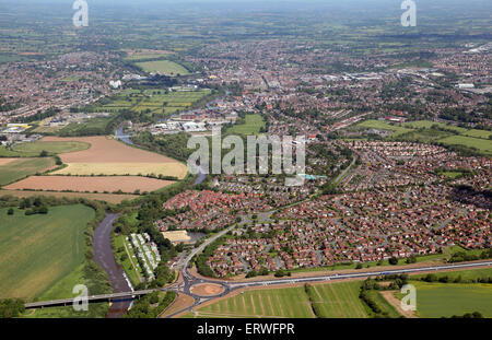 Luftaufnahme von Worcester, UK Stockfoto