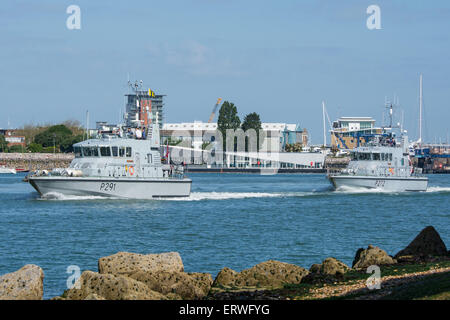 Koordinierte Abfahrt von Portsmouth. Stockfoto