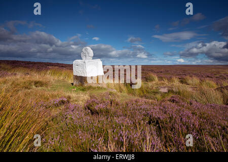 Dicke Betty (weißes Kreuz) Danby High Moor, North York Moors Stockfoto