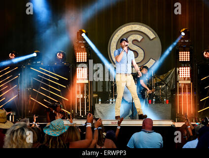 Cole Swindell beim Carolina Country Music Festival in Myrtle Beach, South Carolina Stockfoto