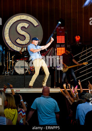 Cole Swindell beim Carolina Country Music Festival in Myrtle Beach, South Carolina Stockfoto