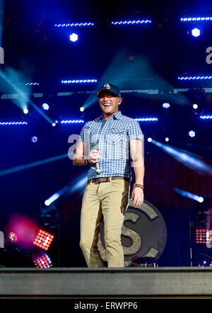 Cole Swindell beim Carolina Country Music Festival in Myrtle Beach, South Carolina Stockfoto