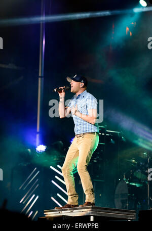 Cole Swindell beim Carolina Country Music Festival in Myrtle Beach, South Carolina Stockfoto