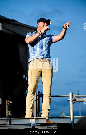 Cole Swindell beim Carolina Country Music Festival in Myrtle Beach, South Carolina Stockfoto