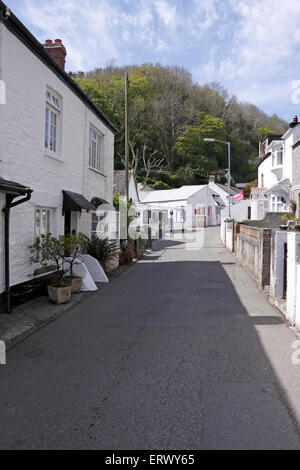 TRADITIONELLE CORNISH FISCHERDORF POLPERRO. CORNWALL UK. Stockfoto