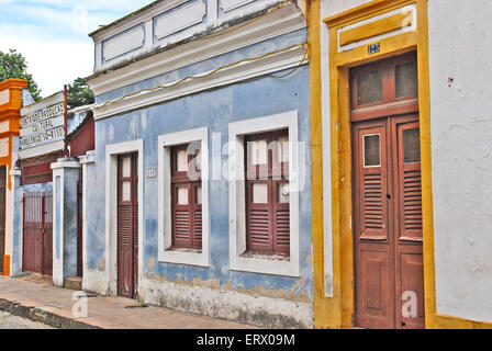 Schöne bunte Häuser in Olinda, Recife, Brasilien, am 1. September 2009. Stockfoto