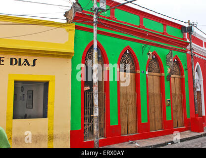 Schöne bunte Häuser in Olinda, Recife, Brasilien, am 1. September 2009. Stockfoto