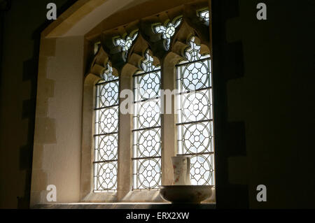 Glasfenster, St Hilary Kirche St Hilary, Cowbridge, Vale of Glamorgan, South Wales, UK. Stockfoto