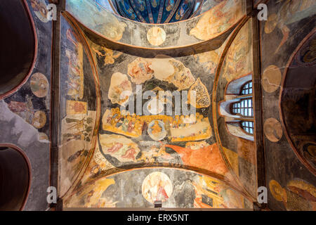 Byzantinische Fresken an der Decke der Chora-Kirche oder Kariye Museum, Istanbul, Türkei Stockfoto