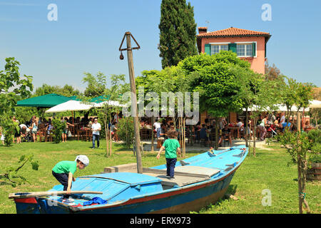 Taverna Tipica Veneziana, Insel Torcello Stockfoto