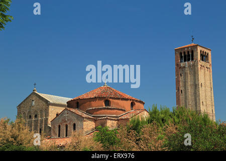 Kirche und Glockenturm Glockenturm, Insel Torcello Stockfoto