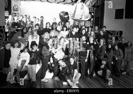 Huddersfield New College Theater-Spektakel "The Show" 4. Dezember 1991. Stockfoto