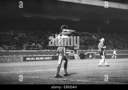 Fulham 0-0 Middlesbrough, Anglo-Scottish Cup-Finale, 2. Etappe im Craven Cottage, Dienstag, 9. Dezember 1975. Middlesbrough gewinnen 1: 0 auf Aggregat. Stockfoto