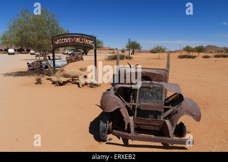 Verlassenes Auto von Solitaire, Namibia Stockfoto