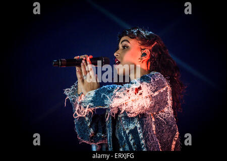 FKA Zweige beim Parklife 2015 Musikfestival in Heaton Park, Manchester am Sonntag, 7. Juni 2015 Stockfoto