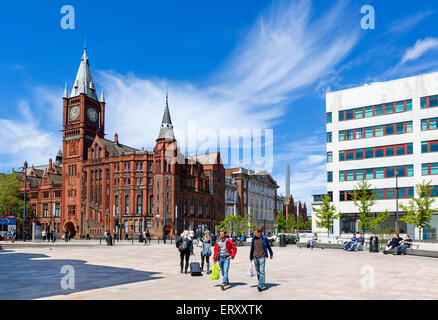 Universität von Liverpool mit Blick auf die Victoria Building, Brownlow Hill, Liverpool, Merseyside, England, UK Stockfoto