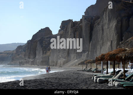 Strand von Eros, Akrotiri, Santorini, Griechenland Stockfoto