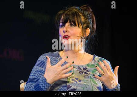 Marian Keyes Autor sprechen auf der Bühne Hay Festival 2015 Stockfoto