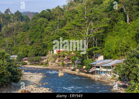 Bukit Lawang Dorf, Sumatra, Indonesien Stockfoto