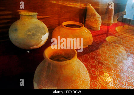 Ausgegrabenes Artefakt im Museum; UNESCO-Weltkulturerbe, Gautam Buddha Geburtsort; Lumbini; Nepal, asien Stockfoto