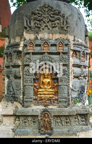 Gautam Buddha-Statue; UNESCO World Heritage Mahabodhi Tempel; Bodhgaya; Bihar; Indien Stockfoto