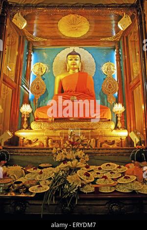 Gautam Buddha-Statue; UNESCO World Heritage Mahabodhi Tempel; Bodhgaya; Bihar; Indien Stockfoto