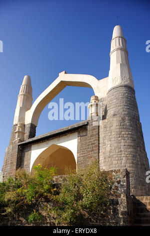 Kamani Moschee, Shivneri Fort; taluka Junnar; Bezirk Pune; Maharashtra; Indien, asien Stockfoto