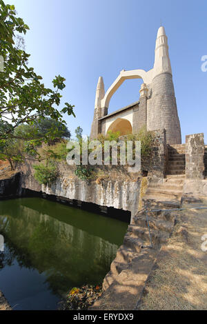 Kamani Moschee, Shivneri Fort; taluka Junnar; Bezirk Pune; Maharashtra; Indien, asien Stockfoto