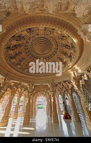 BAPS Swaminarayan Tempel; Bhavnagar Bezirk; Gujarat; Indien Stockfoto